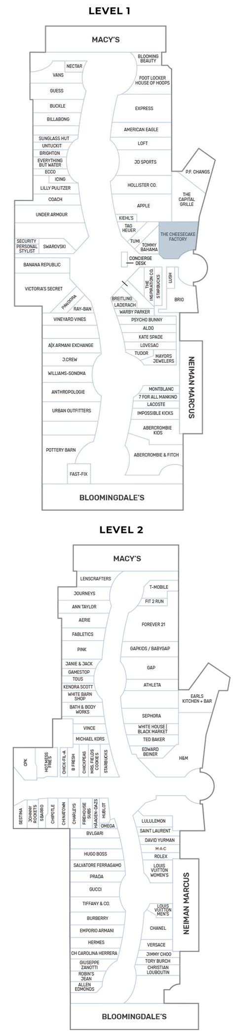 mall at millenia map.